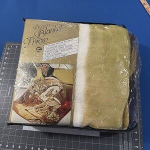 VTG REVERT Velour Throw Blanket Unicorn 57x80 Acrylic Soft Retro Y2K - New